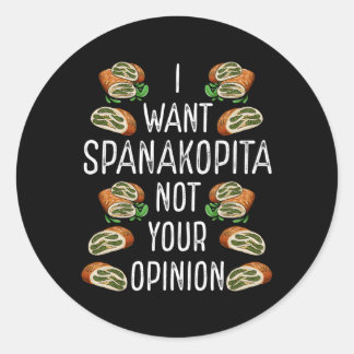 Spanakopita Fresh Greek Roots Fresh Greek Spanakop Classic Round Sticker