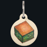 Spanakopita Greek Food Spinach Feta Phyllo Pie Pet ID Tag<br><div class="desc">Design features an original illustration of a slice of spanakopita, a traditional savoury Greek spinach pie pastry made of flaky phyllo dough layered with a spinach and feta cheese filling. This design is also available on other products. Lots of additional Greek and Mediterranean food prints are also available from this...</div>