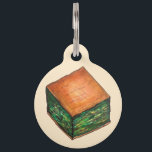 Spanakopita Greek Food Spinach Feta Phyllo Pie Pet ID Tag<br><div class="desc">Design features an original illustration of a slice of spanakopita, a traditional savoury Greek spinach pie pastry made of flaky phyllo dough layered with a spinach and feta cheese filling. This design is also available on other products. Lots of additional Greek and Mediterranean food prints are also available from this...</div>