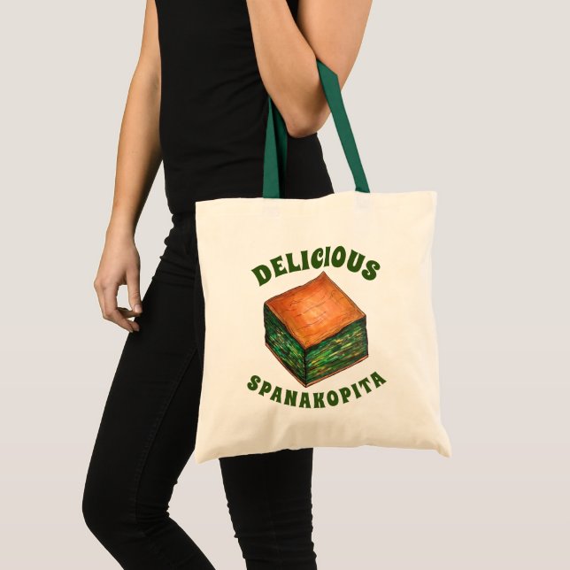 Spanakopita Greek Food Spinach Feta Phyllo Pie Tote Bag (Front (Product))