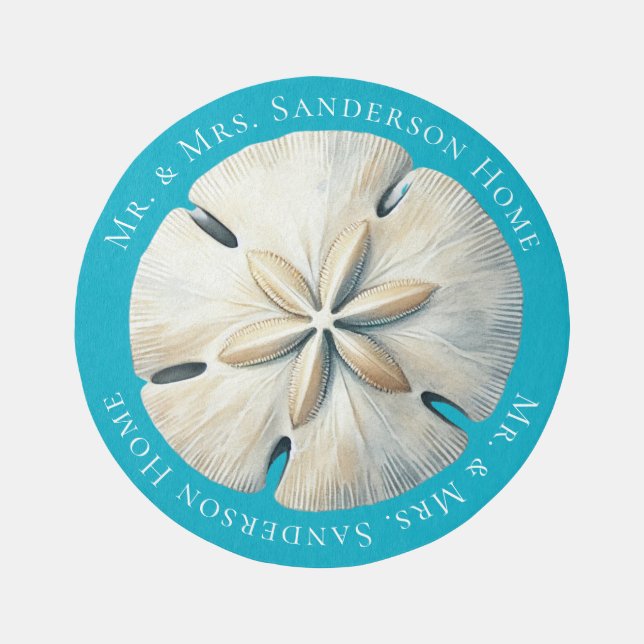 Spandollar Nautical Beach House Welcome Round Rug (Front)