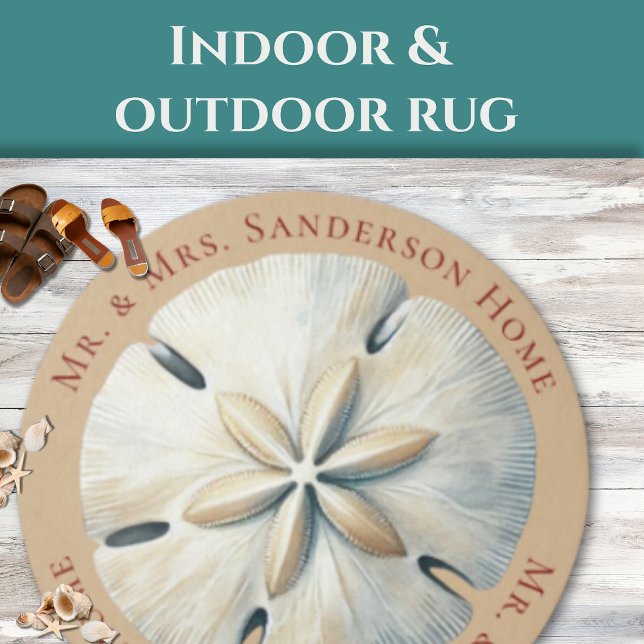 Spandollar Nautical Beach House Welcome Round Rug (Creator Uploaded)