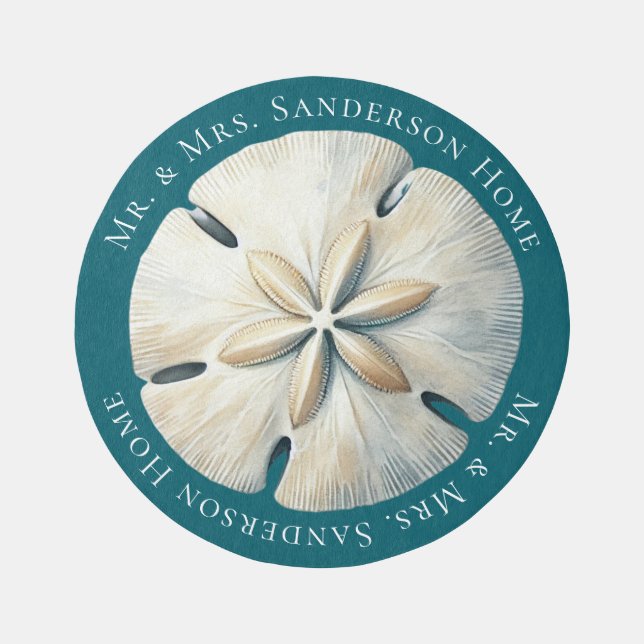 Spandollar Nautical Beach House Welcome Round Rug (Front)