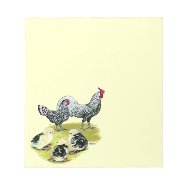 Spangled Hamburg Family Notepad (Front)