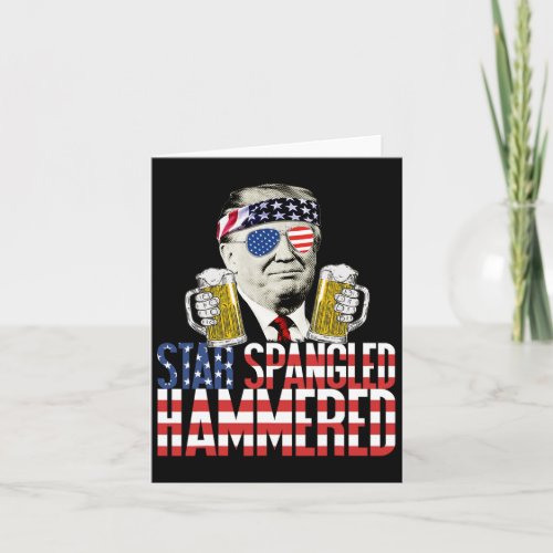 Spangled Hammered President Donald Trump Beer Love Card