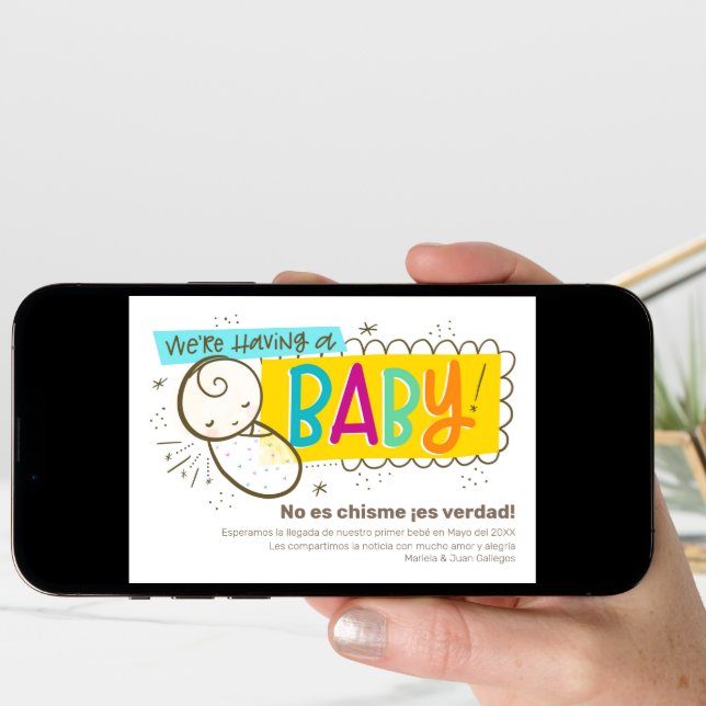 Spanglish Pregnancy Announcement (Front Digital)