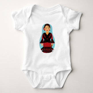 Spaniard Red Dress Matryoshka Baby Bodysuit