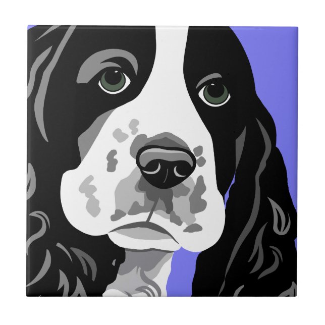  Spaniel Art Tile (Front)