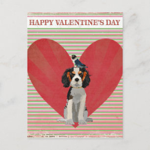 SPANIEL & BIRD VALENTINE'S Postcard