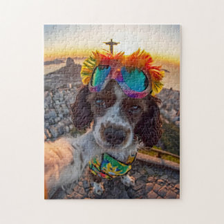 Spaniel Carnival View In Rio Jigsaw Puzzle