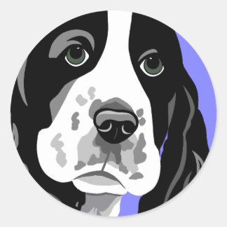 Spaniel Classic Round Sticker