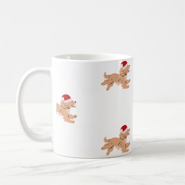 Spaniel Dog Christmas Mug  (Left)