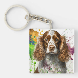 Spaniel Dog Keychain