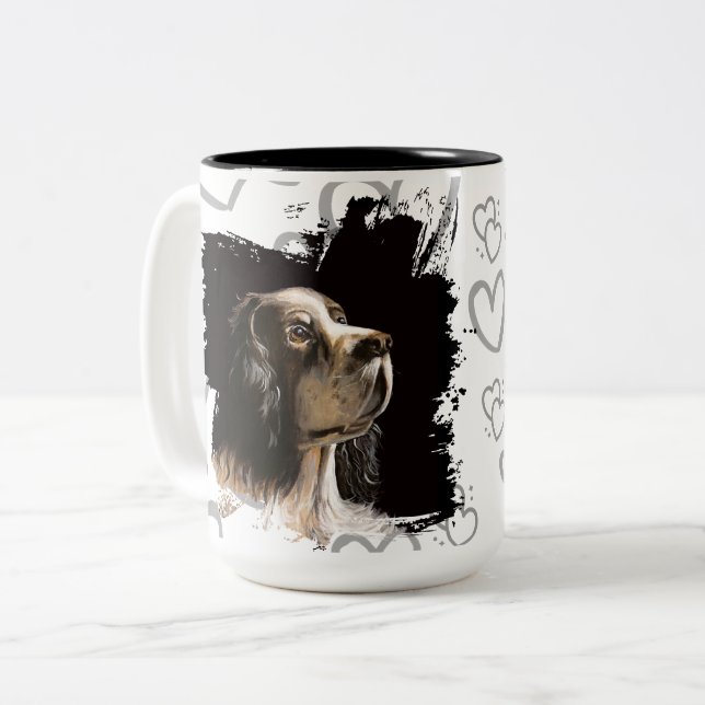 Spaniel dog love mug  (Front Left)