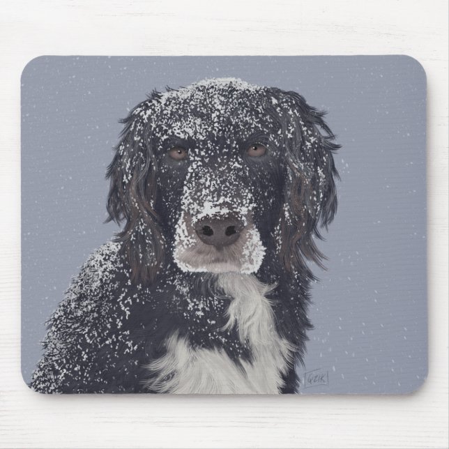 Spaniel dog mix pet portrait  mouse pad (Front)
