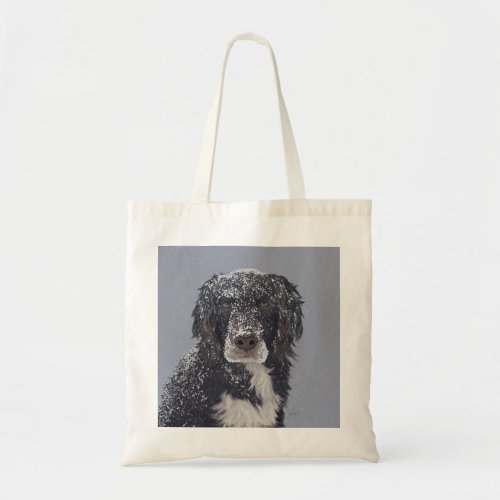 Spaniel dog mix pet portrait  tote bag