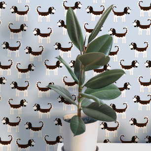 Spaniel Dog Pattern Wallpaper