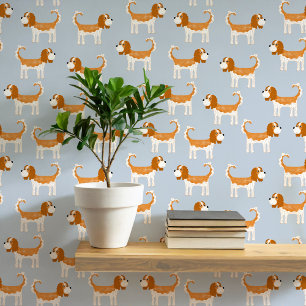 Spaniel Dog Pattern Wallpaper