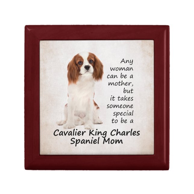 Spaniel Mom Keepsake Box (Front)