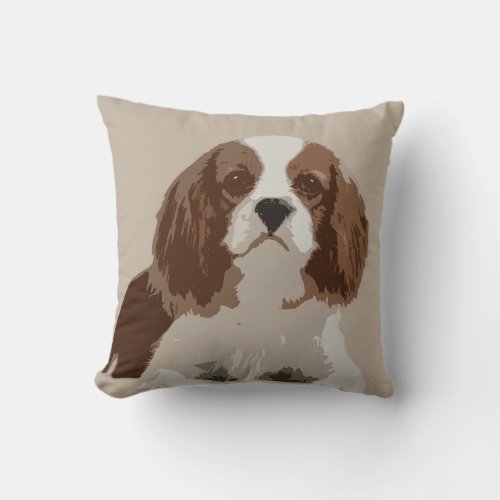 spaniel pup throw pillow