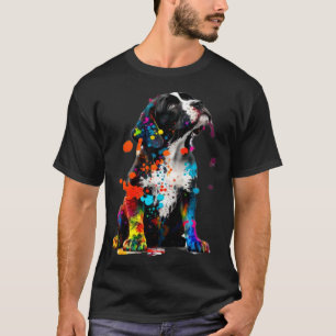 Spaniel Puppy Dog Paint Splatter Puppy Dog T-Shirt
