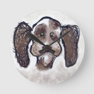 Spaniel Round Clock