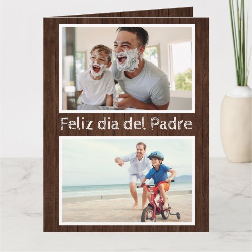 Spanish 4 Photo Fathers Day Card From Admiring Son