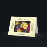 Spanish: 90 anos / Birthday Cumpleanos Card<br><div class="desc">Foto de una rosa. "Feliz 90 años Bisabuela". Hay estampillas iguales. Personalize su mensaje! Photo of a pink rose. Message in Spanish: Happy 90th birthday great-grand-mother!" Personalize your message! Matching stamps available. Photography by Maria Santos (Lusinhas do Sul)</div>