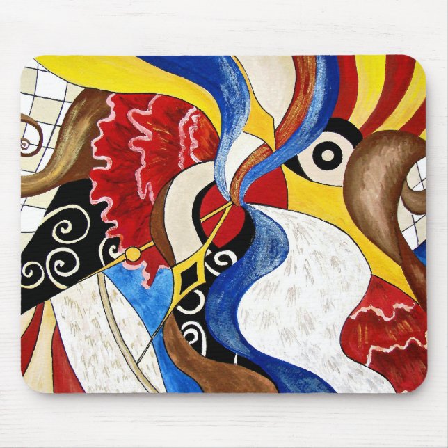 Spanish abstract art painting mouse pad (Front)