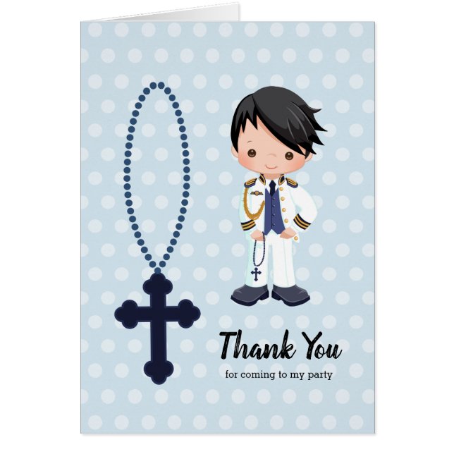 Spanish Admiral First Communion boy Cards (Front)
