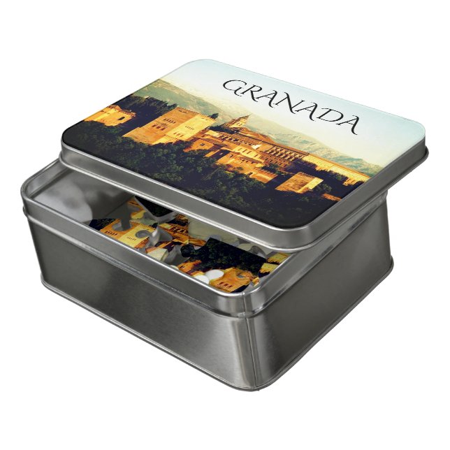 spanish alhambra jigsaw puzzle (Lid Open)