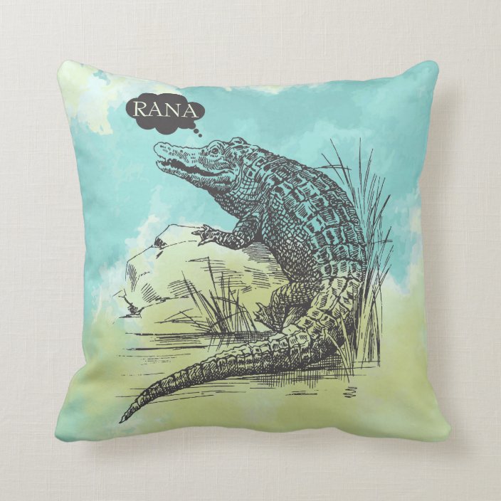 alligator throw pillow