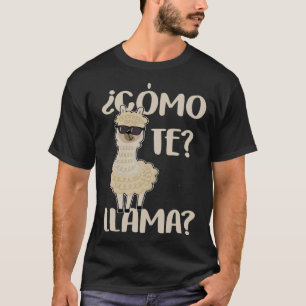 Spanish Alpaca Cinco De Mayo Kids Como Te Llamas T-Shirt