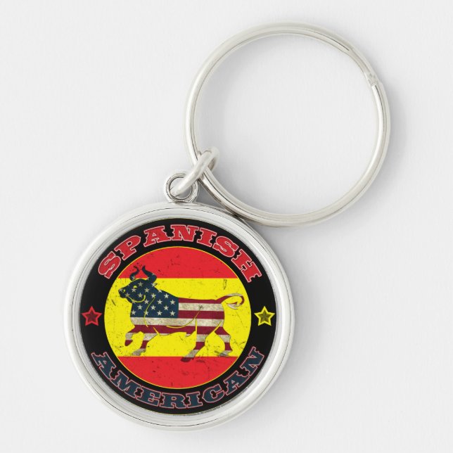 Spanish American Bull Keychain (Front)