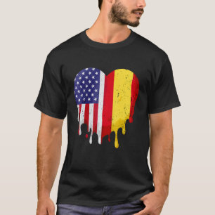 Spanish American Patriot Grown Country Melting Hea T-Shirt