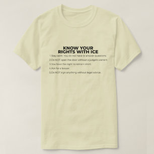 Spanish and English Know Your Rights ICE T-Shirt