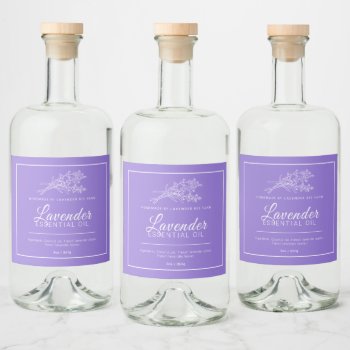 Spanish And French Lavender Oil Liquor Bottle Label by Mylittleeden at Zazzle