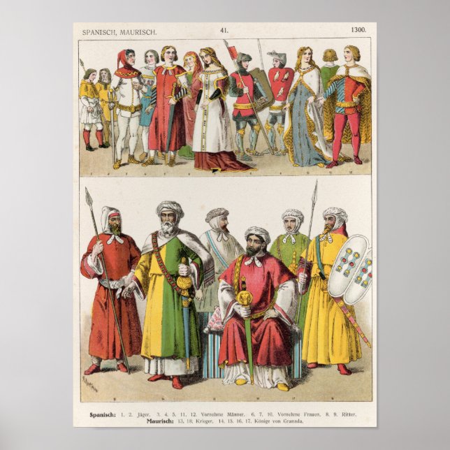 Spanish and Moorish Dress Poster (Front)