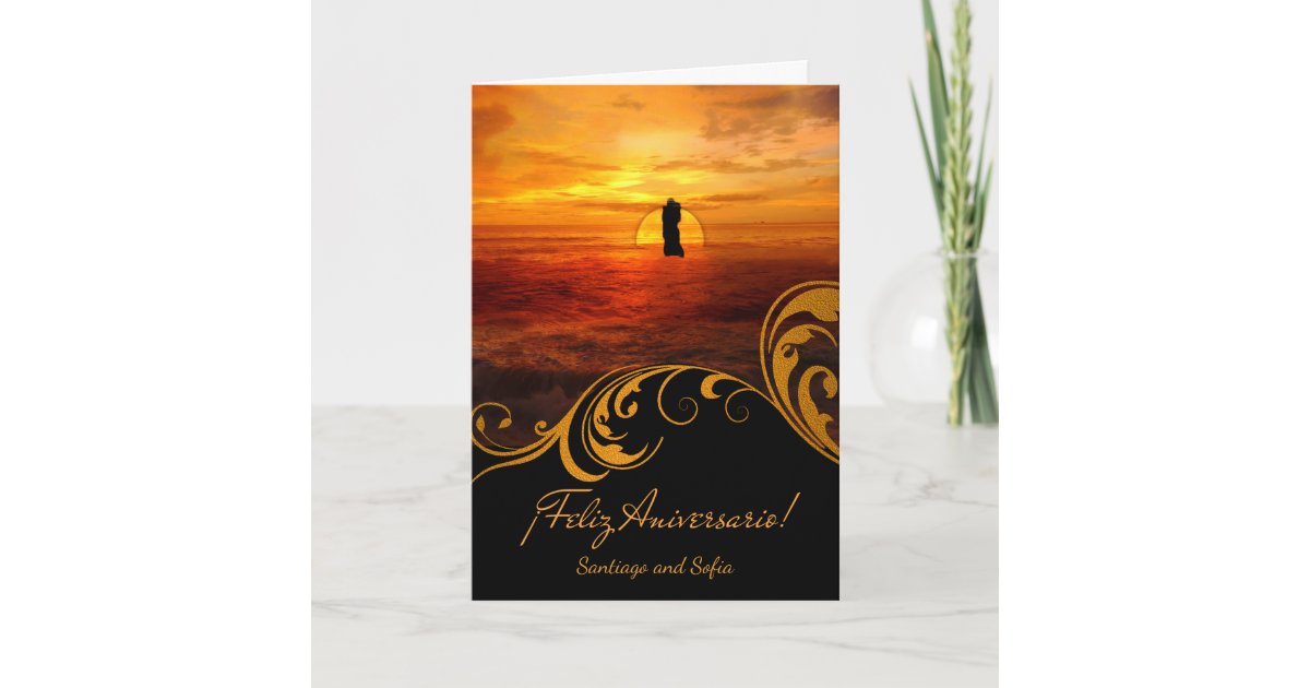 Spanish Aniversario Happy Wedding Anniversary Card Zazzle