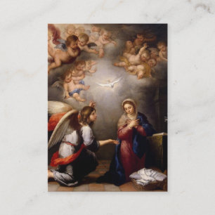 Spanish Annunciation Virgin Mary Angelus Prayer Business Card