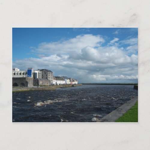 Spanish Arch and Long Walk Galway Postcard