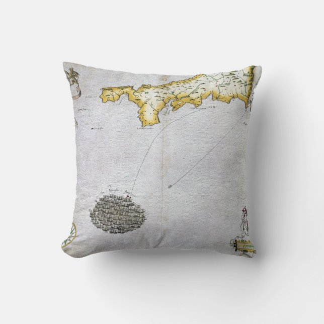 SPANISH ARMADA, 1588 THROW PILLOW (Front)