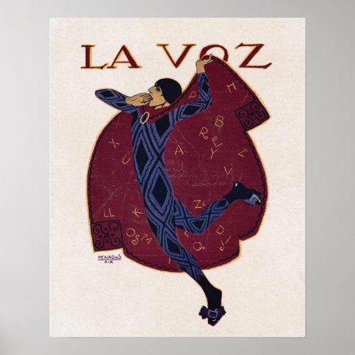 Spanish Art Deco Illustration  Artist Penagos Poster