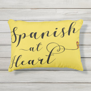 Spanish At Heart Accent Pillow, Spain Outdoor Pillow