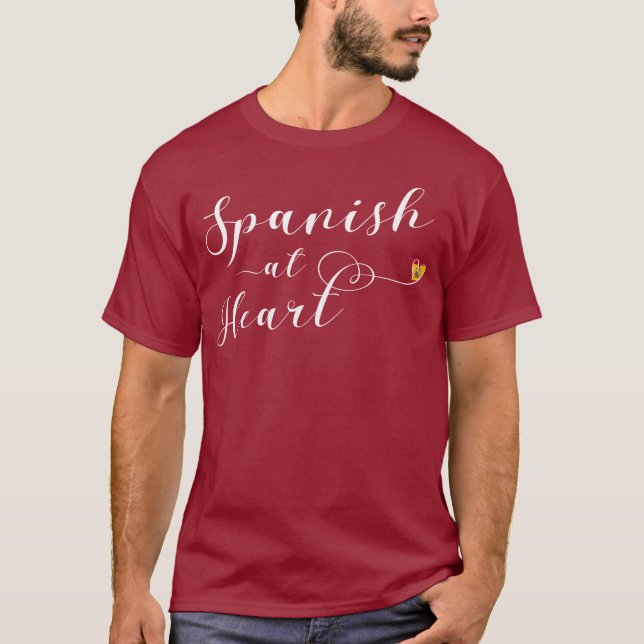 Spanish At Heart, Spain T-Shirt (Front)