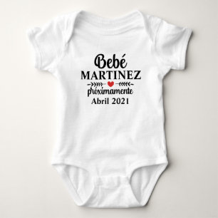 Spanish Baby Name Pregnancy Announcement Bodysuit