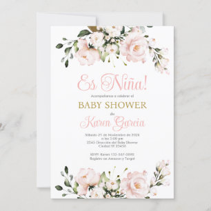 Spanish Baby Shower Girl Invitation