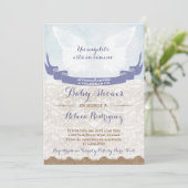 Spanish Baby Shower Invitation with Angel Wings (Standing Front)