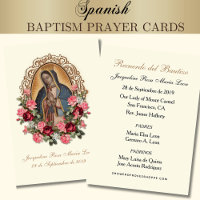 SPANISH BAPTISM RECUERDO BAUTIZO RELIGIOUS PRAYER 