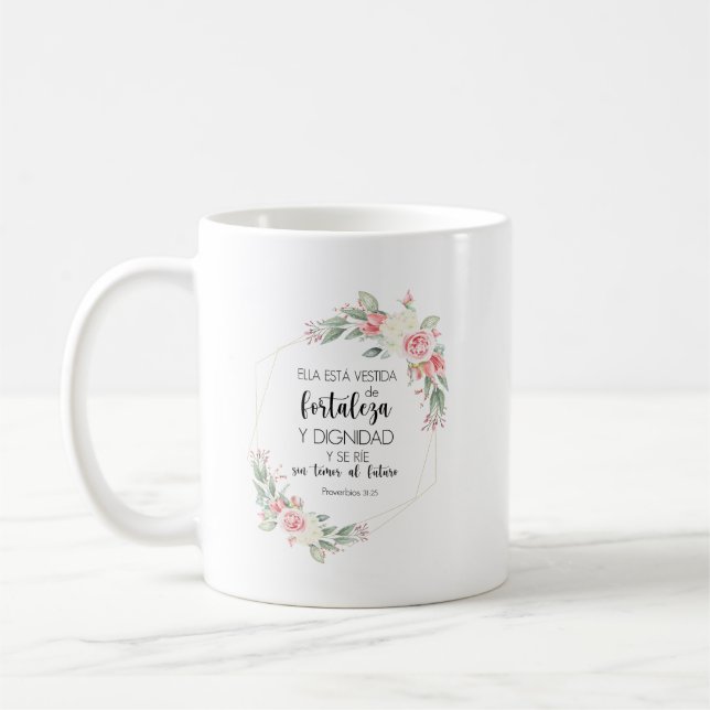 Spanish bible verse Taza Coffee Mug (Left)